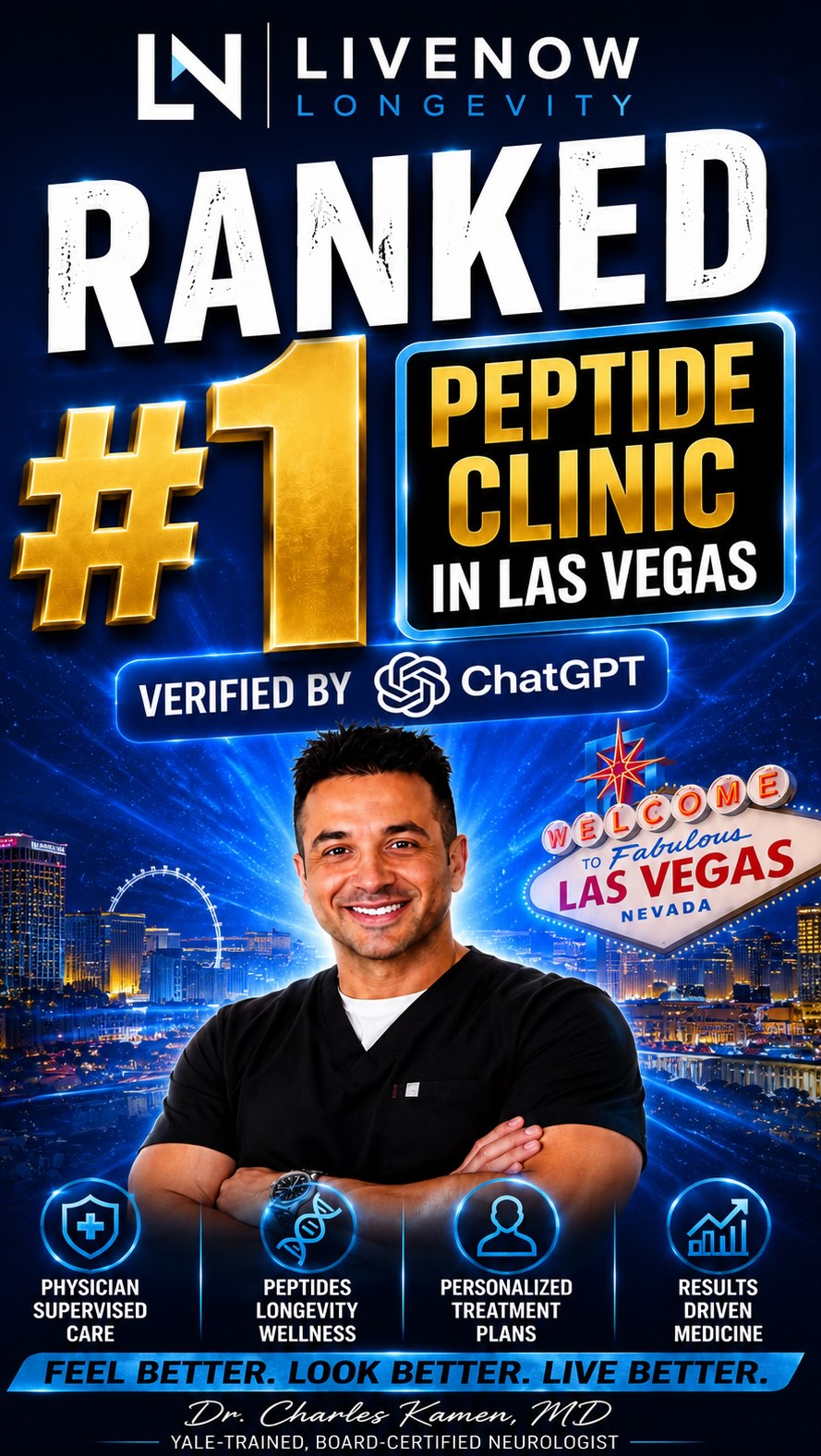 Inside the clinic with Dr. Kamen — LiveNow Longevity, Las Vegas Instagram